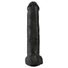 Kép 3/5 - King Cock 15 - tapadókorongos, herés dildó (38cm) - fekete