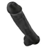 Kép 4/5 - King Cock 15 - tapadókorongos, herés dildó (38cm) - fekete