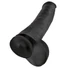 Kép 5/5 - King Cock 15 - tapadókorongos, herés dildó (38cm) - fekete