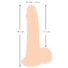 Kép 10/10 - Nature Skin - dildó bőrrel - 19cm (natúr)