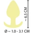 Kép 8/8 - Cuties Mini Butt Plug - szilikon anál plug - sárga (3,1cm)