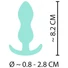 Kép 8/8 - Cuties Mini Butt Plug - szilikon anál dildó - menta (2,3cm)