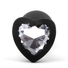 Kép 3/6 - Sunfo - szilikon anál dildó szív alakú kővel (fekete-fehér)