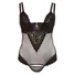 Kép 4/7 - Cottelli Plus Size - Bársonyos, variálható body (fekete)