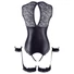 Kép 6/6 - Cottelli Bondage - fényes nyitott body és kar bilincs (fekete)