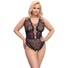 Kép 2/8 - Cottelli Curves Plus Size - átlátszó mintás body (fekete)