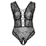 Kép 7/8 - Cottelli Curves Plus Size - átlátszó mintás body (fekete)