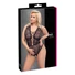 Kép 1/8 - Cottelli Curves Plus Size - átlátszó mintás body (fekete)