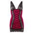 Kép 3/5 - Cottelli - exkluzív fűzős-csipkés ruha (piros-fekete)