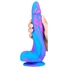 Kép 3/4 - Inkipus - herés szilikon dildó - 18cm (kék-pink)