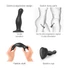 Kép 3/6 - Strap-on-me Curvy L - hullámos, tapadókorongos dildó (fekete)