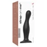 Kép 6/6 - Strap-on-me Curvy L - hullámos, tapadókorongos dildó (fekete)