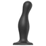 Kép 1/6 - Strap-on-me Curvy L - hullámos, tapadókorongos dildó (fekete)