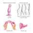 Kép 2/5 - Strap-on-me Curvy L - hullámos, talpas dildó (pink)