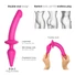 Kép 2/6 - Strap-on-me Swith Semi-Realistic S - 2in1 szilikon dildó (pink)