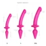 Kép 5/6 - Strap-on-me Swith Semi-Realistic S - 2in1 szilikon dildó (pink)