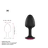 Kép 2/8 - Dorcel Geisha Plug Ruby M - pink köves anál plug (fekete)