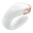 Kép 2/6 - Satisfyer Double Love - okos, vízálló, rádiós párvibrátor (fehér)