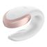 Kép 6/6 - Satisfyer Double Love - okos, vízálló, rádiós párvibrátor (fehér)