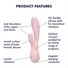 Kép 6/6 - Satisfyer Mono Flex - okos vízálló vibrátor (halvány pink)