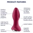Kép 8/8 - Satisfyer Rotator Plug 2 - akkus, gyöngyös anál vibrátor (piros)