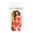 Kép 3/3 - Penthouse Hot Nightfall - hullámos, nyitott necc szett (piros)