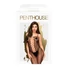 Kép 3/3 - Penthouse Drop-Dead - hálós-csíkos, nyitott overál (fekete)