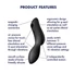 Kép 2/5 - Satisfyer Curvy Trinity 2 - léghullámos 2in1 vibrátor (fekete)