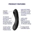 Kép 2/4 - Satisfyer Curvy Trinity 4 - léghullámos 2in1 vibrátor (fekete)