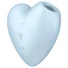 Kép 1/8 - Satisfyer Cutie Heart - akkus léghullámos csikló vibrátor (kék)