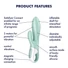 Kép 8/8 - Satisfyer Air Pump Bunny 5 - okos pumpálható vibrátor (menta)