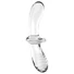 Kép 4/6 - Satisfyer Double Crystal - kétvégű üveg dildó (átlátszó)