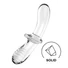 Kép 1/6 - Satisfyer Double Crystal - kétvégű üveg dildó (átlátszó)