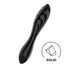 Kép 1/6 - Satisfyer Dazzling Crystal 1 - kétvégű üveg dildó (fekete)