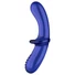 Kép 2/6 - Satisfyer Double Crystal - kétvégű üveg dildó (kék)