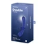 Kép 5/6 - Satisfyer Double Crystal - kétvégű üveg dildó (kék)