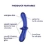Kép 6/6 - Satisfyer Double Crystal - kétvégű üveg dildó (kék)