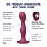 Kép 3/5 - Satisfyer Double Ball-R - tapadókorongos súlyozott dildó (piros)