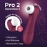 Kép 6/7 - Satisfyer Pro 2 Gen3 - okos léghullámos csiklóizgató (piros)