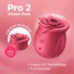 Kép 6/7 - Satisfyer Pro 2 Rose Classic - léghullámos csiklóizgató (piros)