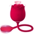 Kép 1/13 - Lonely Rose - akkus, léghullámos 2in1 rózsa vibrátor (piros)