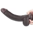 Kép 8/9 - Lovetoy Sliding-Skin - kétrétegű dildó - 23cm (barna)