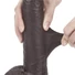 Kép 9/9 - Lovetoy Sliding-Skin - kétrétegű dildó - 23cm (barna)