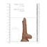 Kép 8/9 - RealRock Dong 7 - élethű, herés dildó (17cm) - sötét natúr