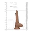Kép 8/9 - RealRock Dong 8 - élethű, herés dildó (20cm) - sötét natúr