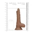 Kép 9/9 - RealRock Dong 9 - élethű, herés dildó (23cm) - sötét natúr