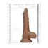 Kép 8/9 - RealRock Dong 10 - élethű, herés dildó (25cm) - sötét natúr