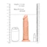 Kép 8/9 - RealRock Dong 8 - élethű dildó (20cm) - natúr
