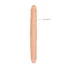 Kép 2/6 - RealRock Double Dong 14 - dupla dildó (36cm) - natúr