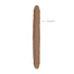 Kép 2/6 - RealRock Double Dong 14 - dupla dildó (36cm) - sötét natúr
